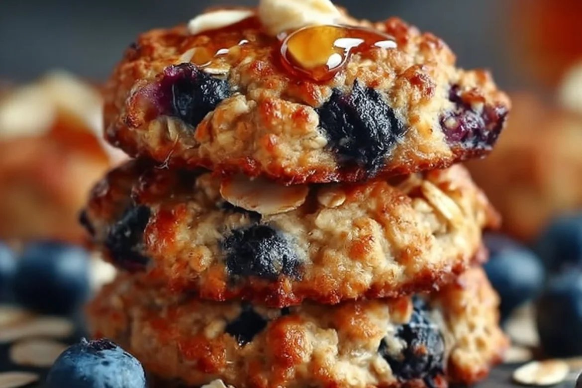 Banana Blueberry Oatmeal Breakfast Cookies