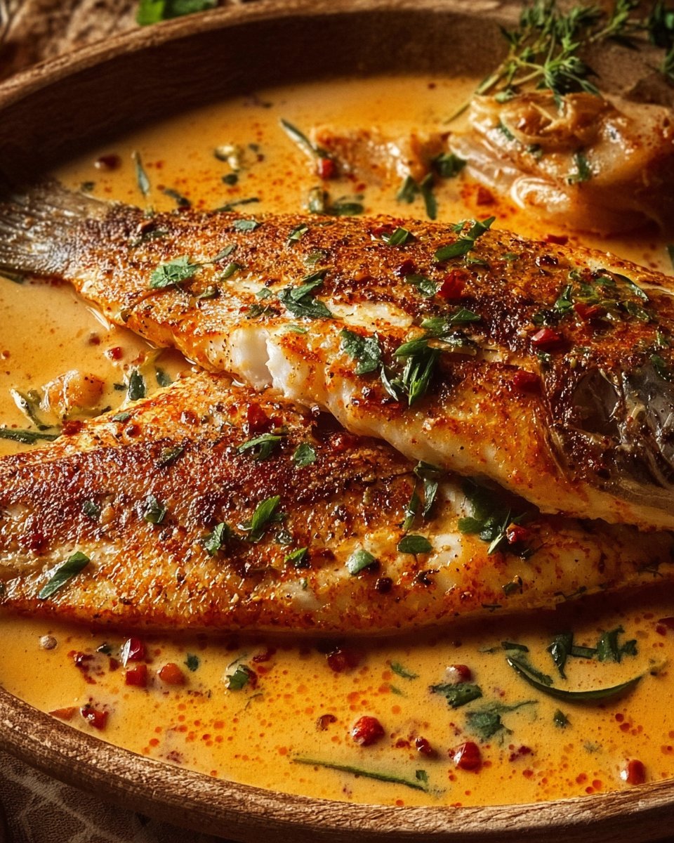 Red Snapper with Creamy Creole Sauce