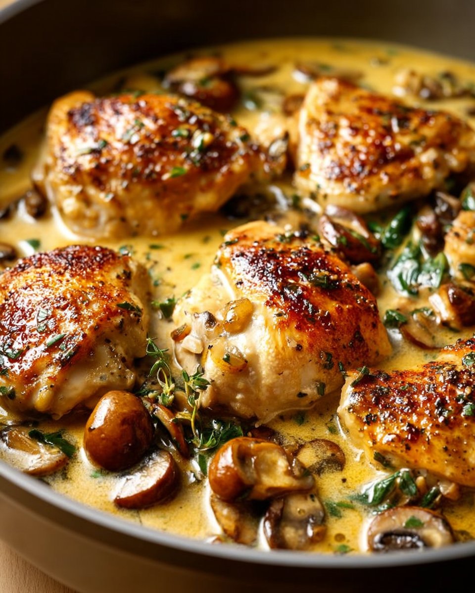 Creamy Tuscan Garlic Chicken Skillet