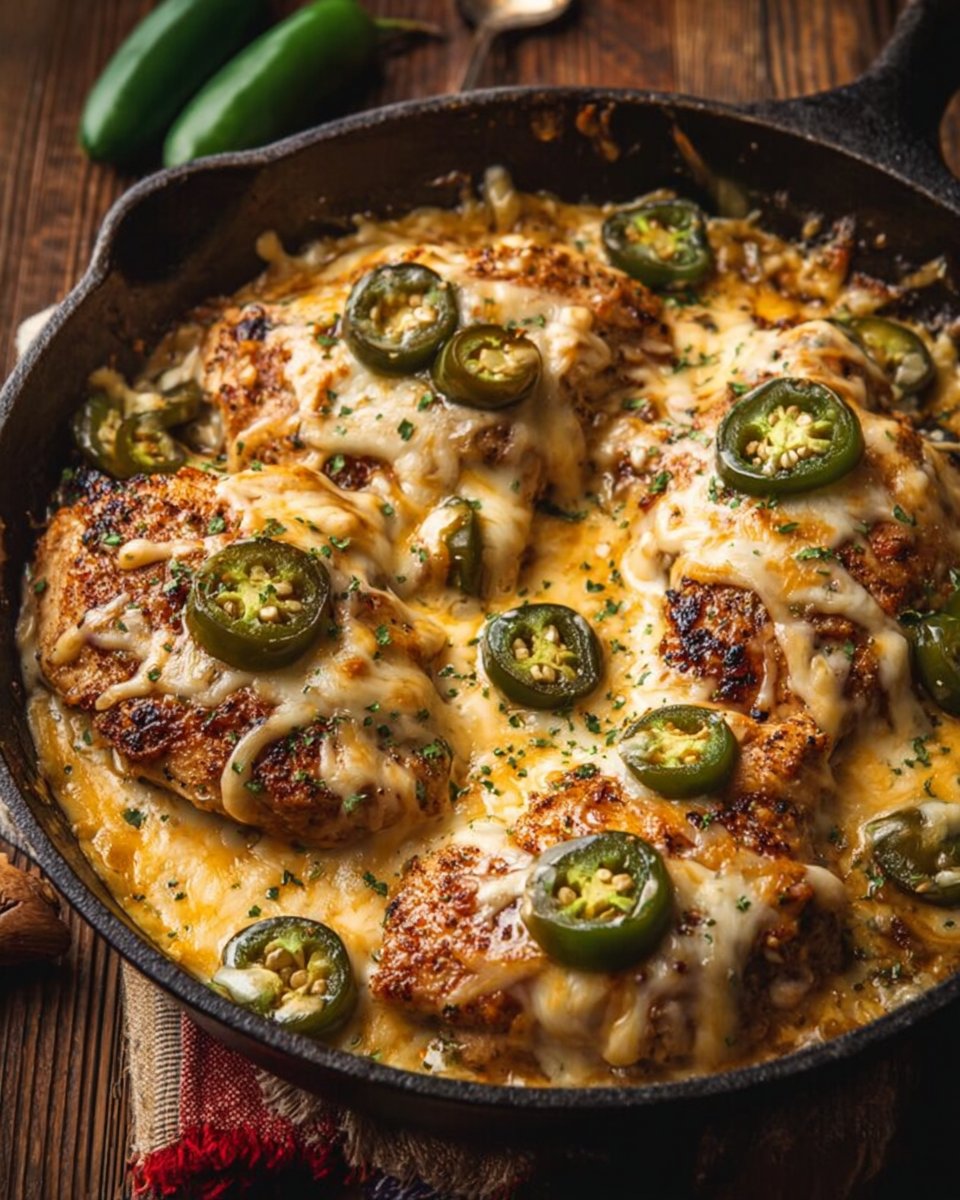 One Pan Cheesy Jalapeño Chicken Recipe