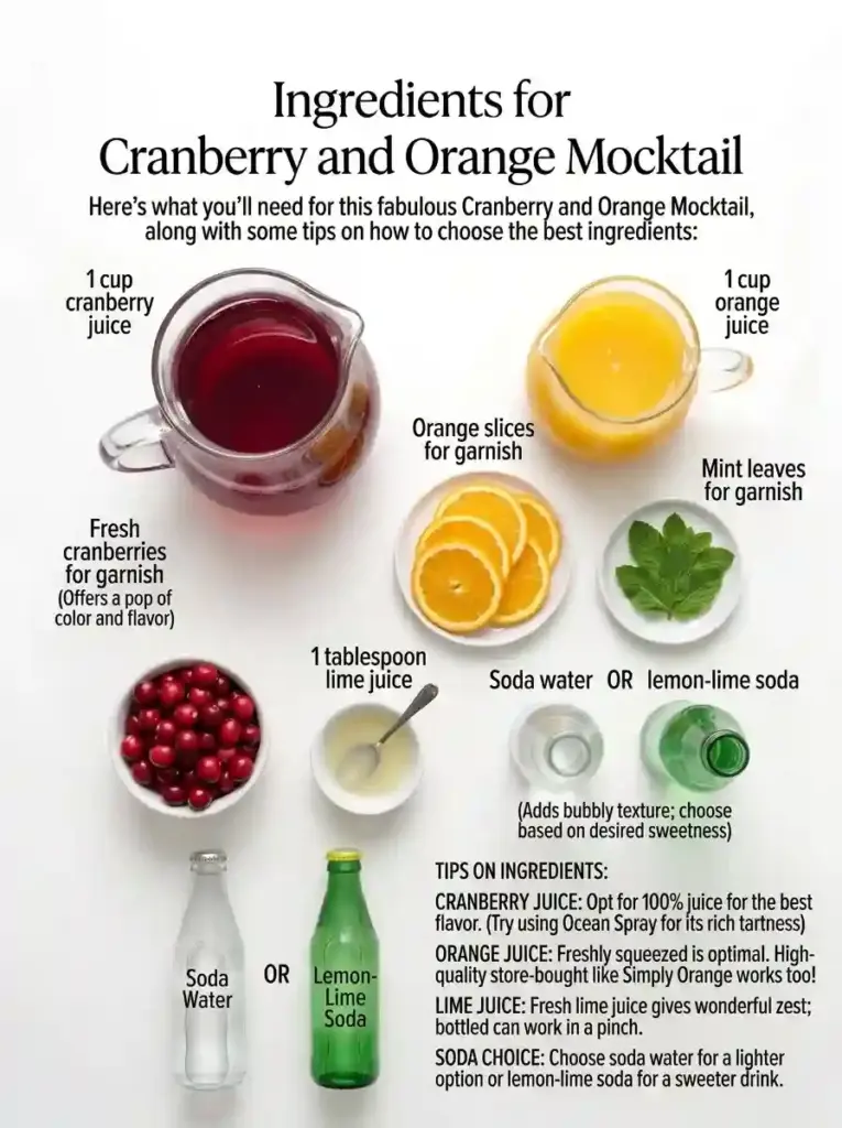 Cranberry and Orange Mocktail