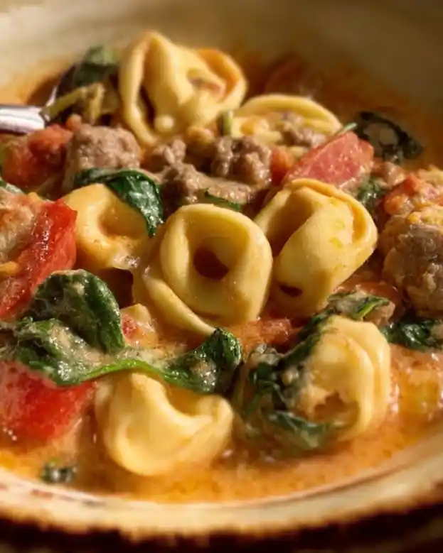 Crockpot Tortellini and Sausage Soup