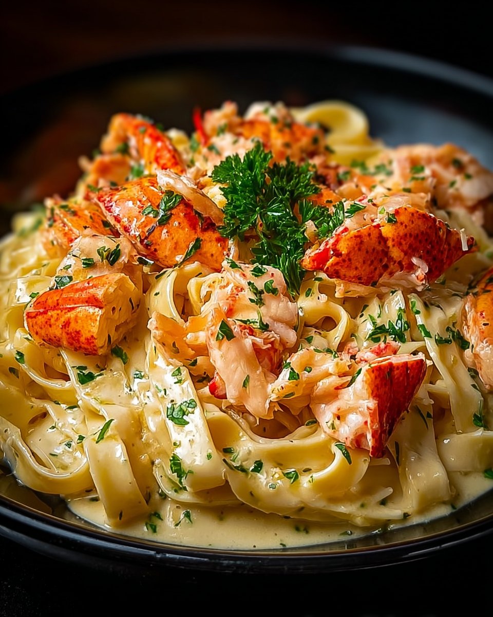 Cajun Lobster, Crab, and Salmon Alfredo