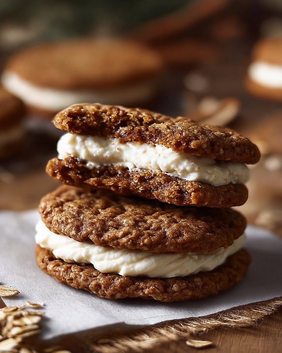 Gingerbread Oatmeal Cream Pies