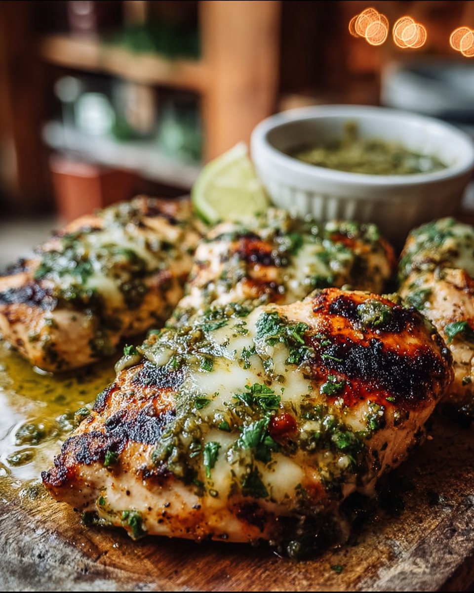 Grilled Salsa Verde Pepper Jack Chicken