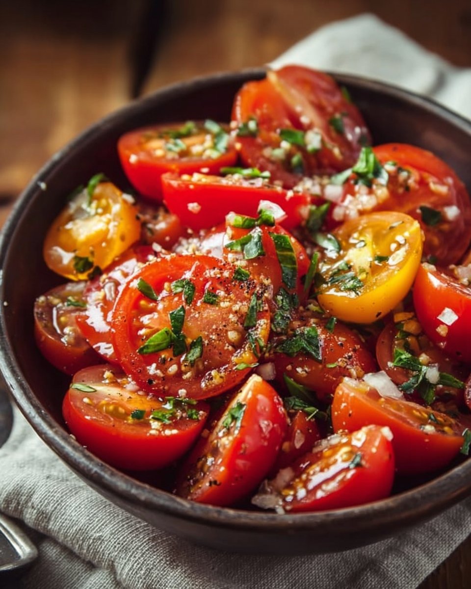 Fresh and Flavorful Tomato Garlic Salad Recipe