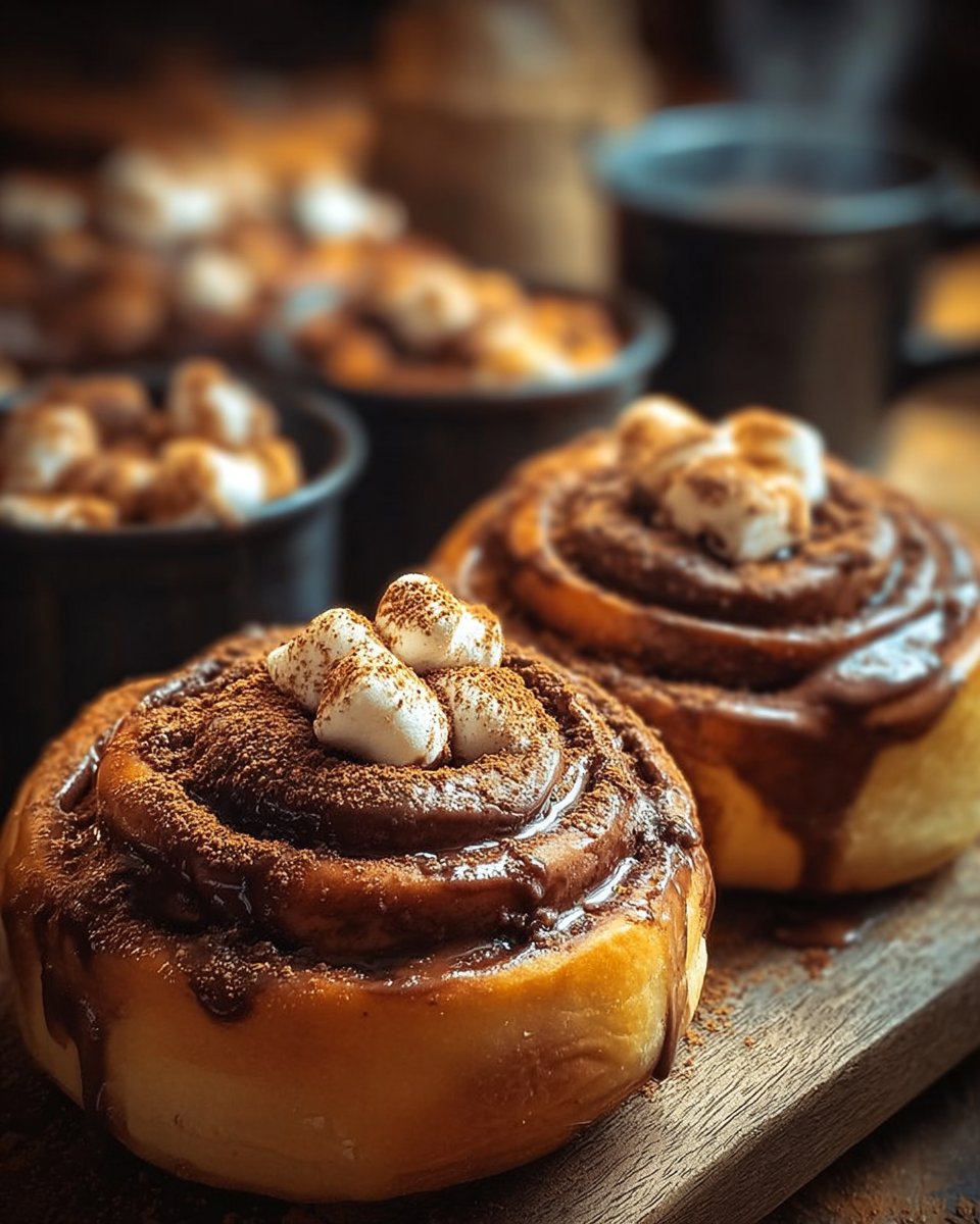 Hot Cocoa Cinnamon Rolls