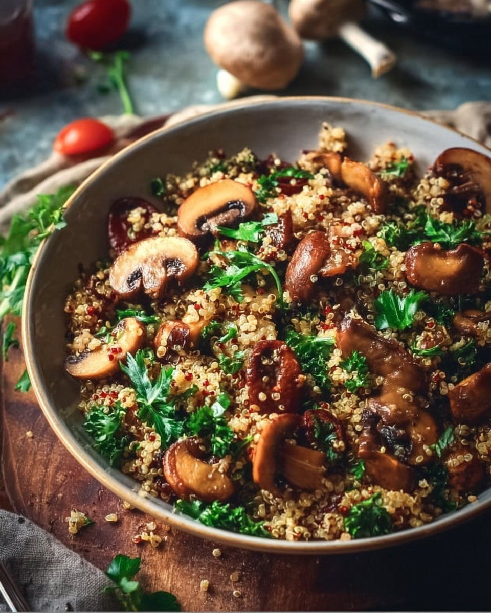 Mushroom Quinoa Salad