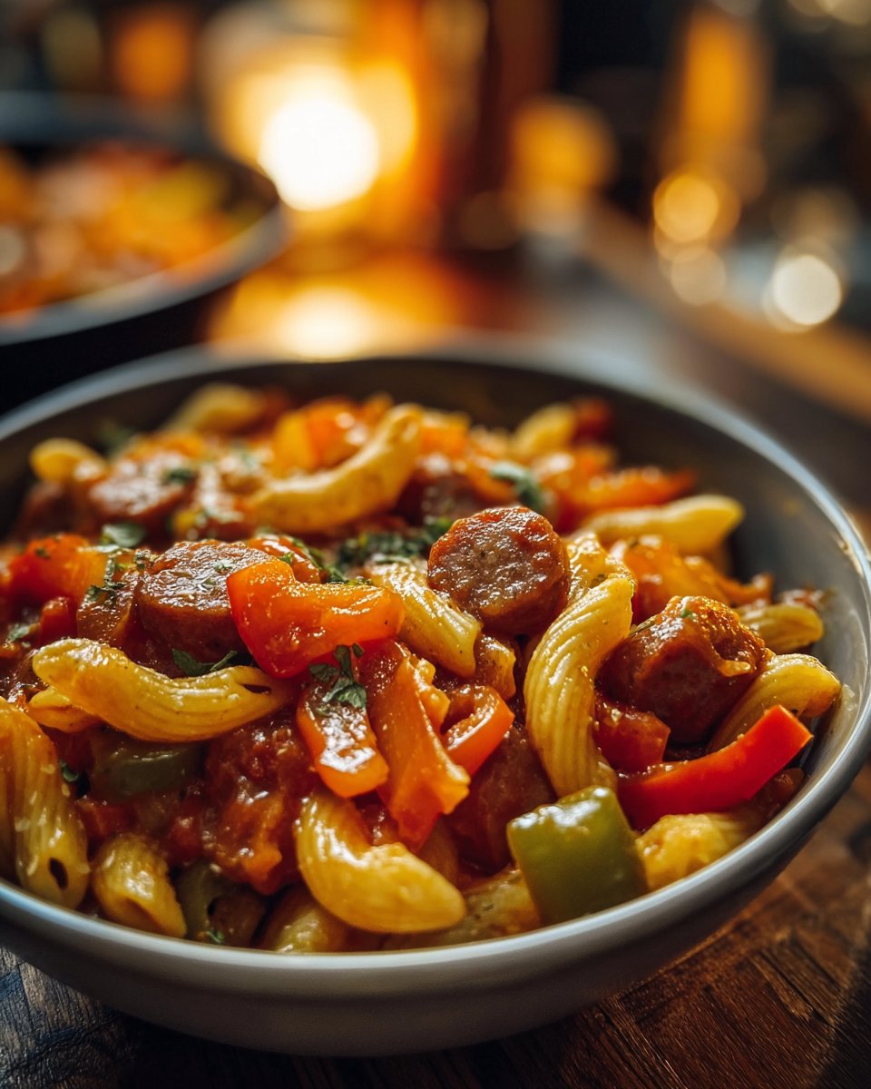 Sweet Pepper & Sausage Pasta