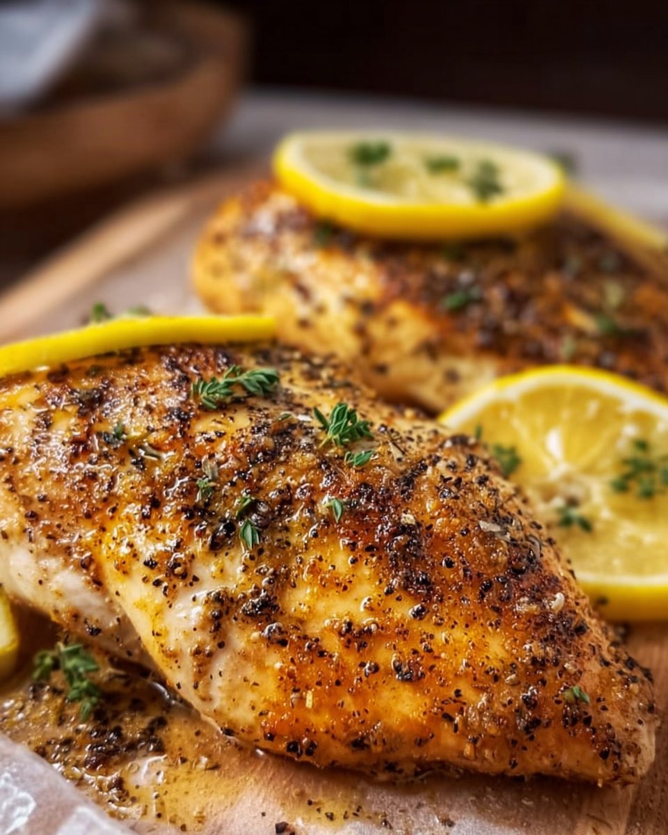 Baked Garlic Lemon Pepper Chicken Breast