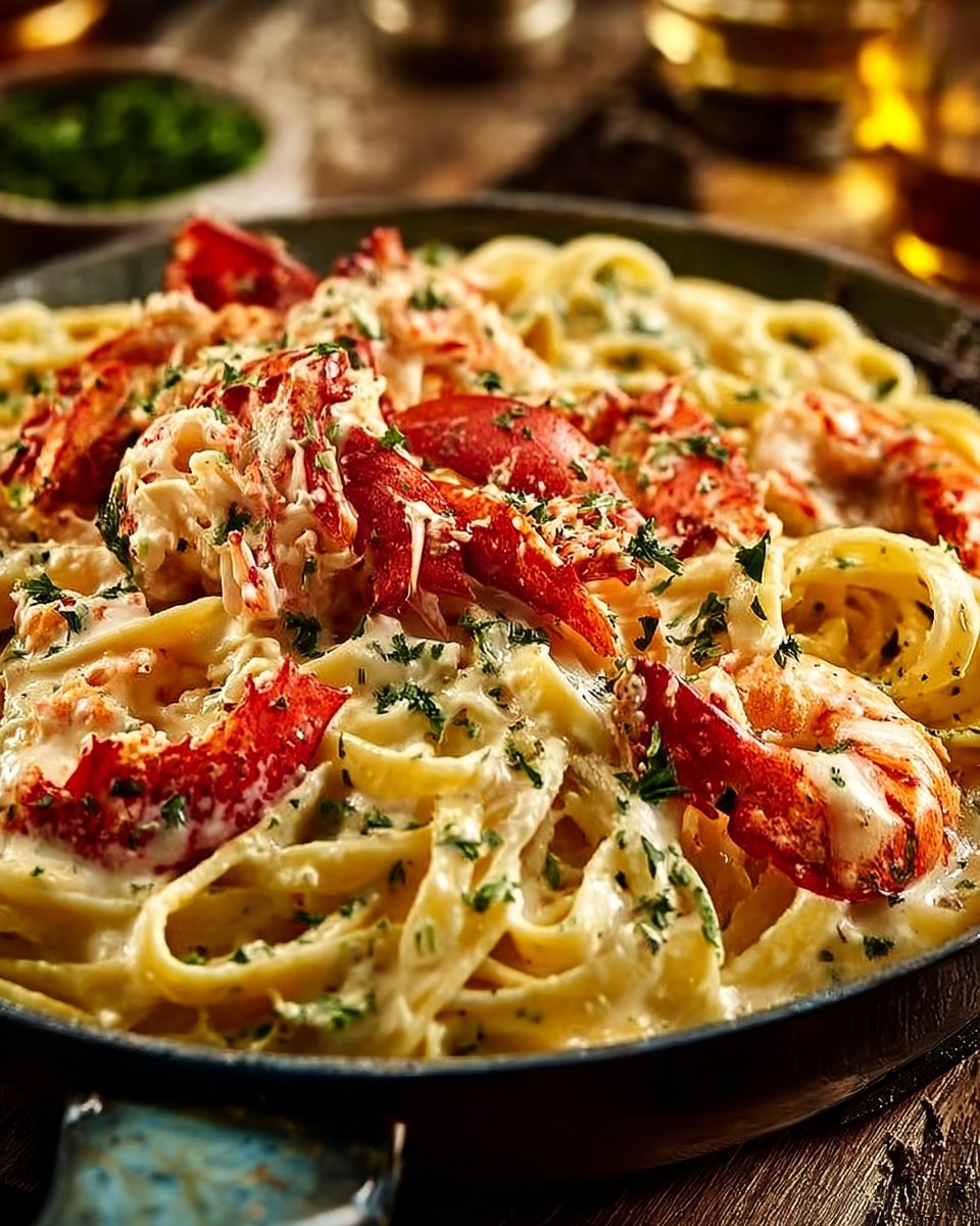 Cajun Seafood Alfredo with Lobster and Crab