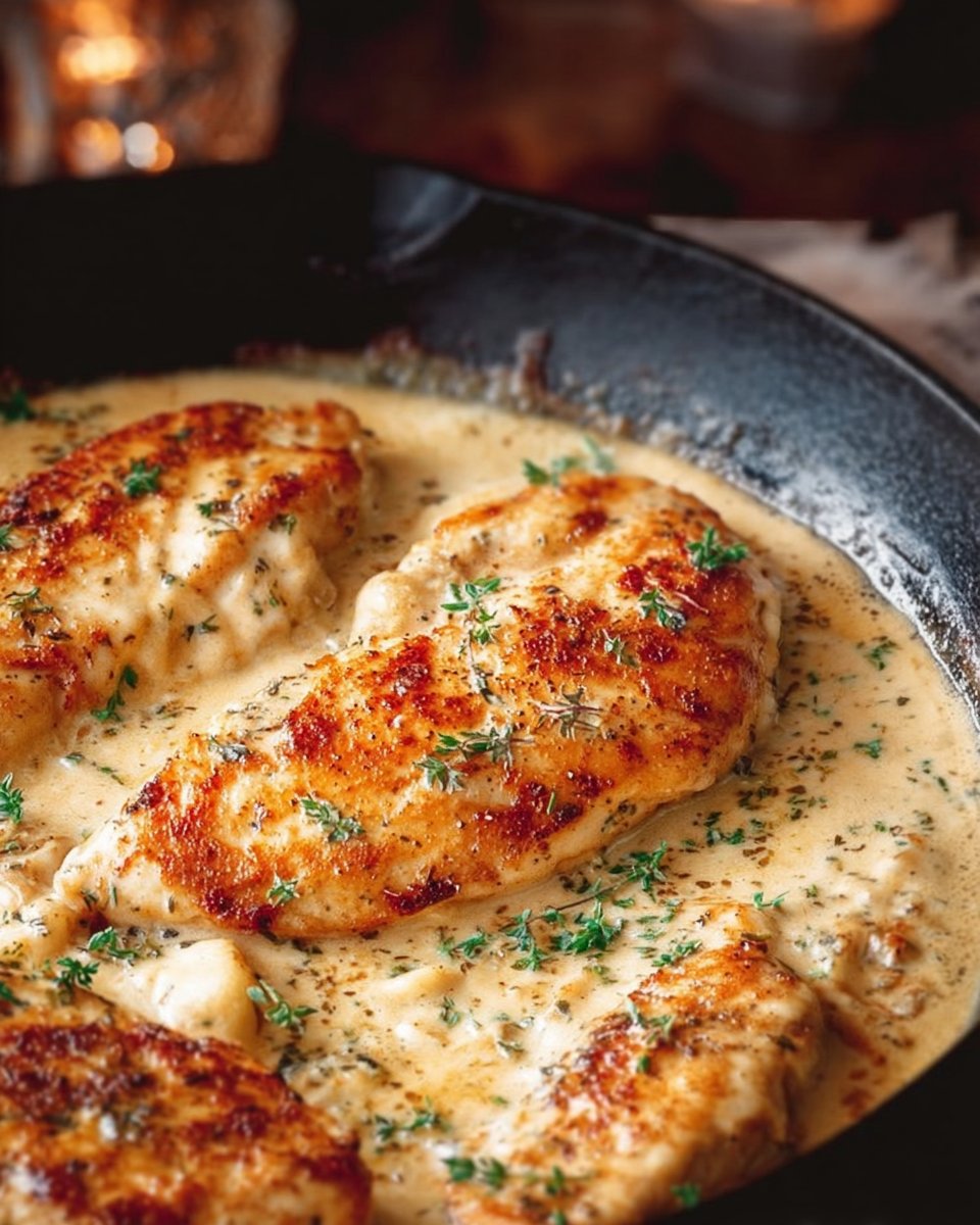 Chicken Breasts in Creamy Garlic Sauce