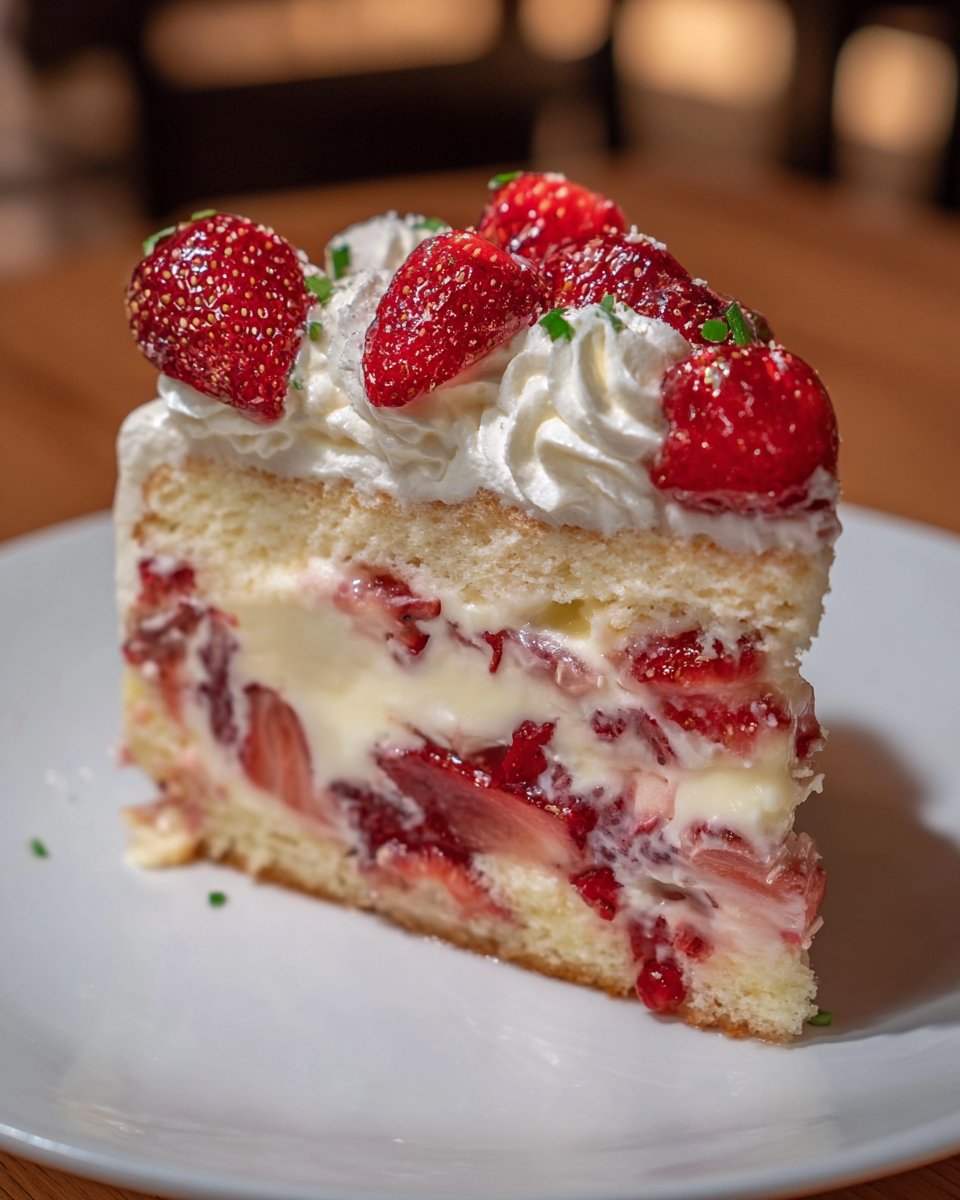 Strawberry Custard Delight Cake: A Tasty Recipe Guide