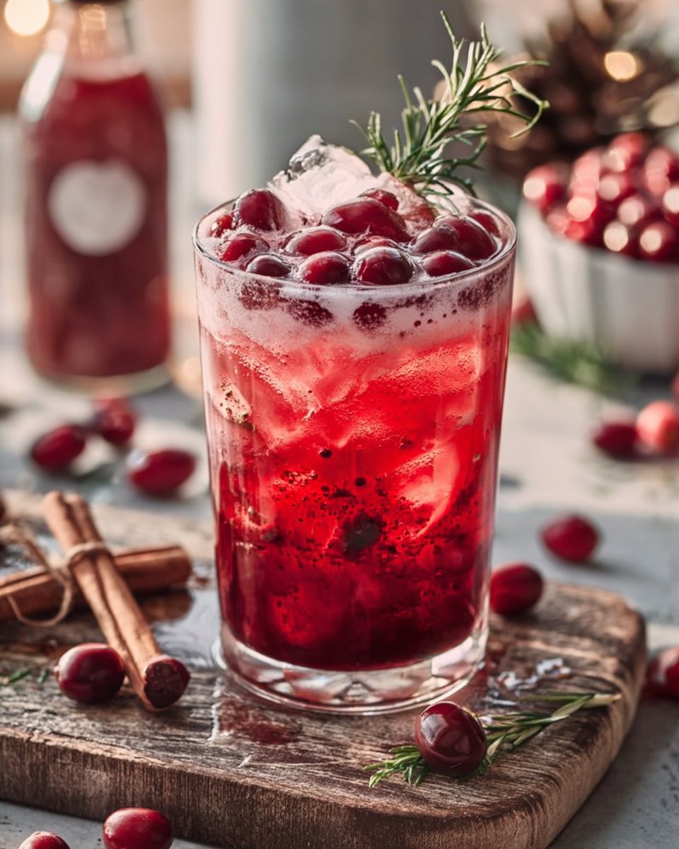 Vanilla Cranberry Crush Mocktail