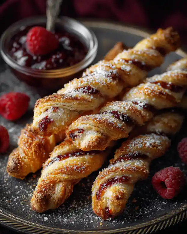Raspberry Pastry Twists