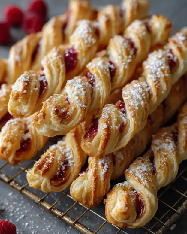 Raspberry Pastry Twists