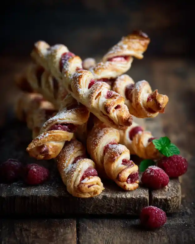 Raspberry Pastry Twists