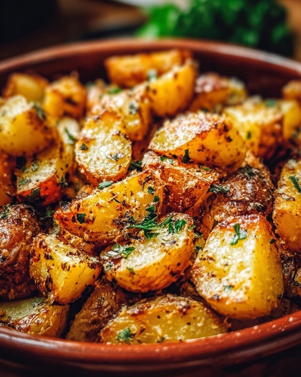 Crockpot Parmesan Roasted Potatoes