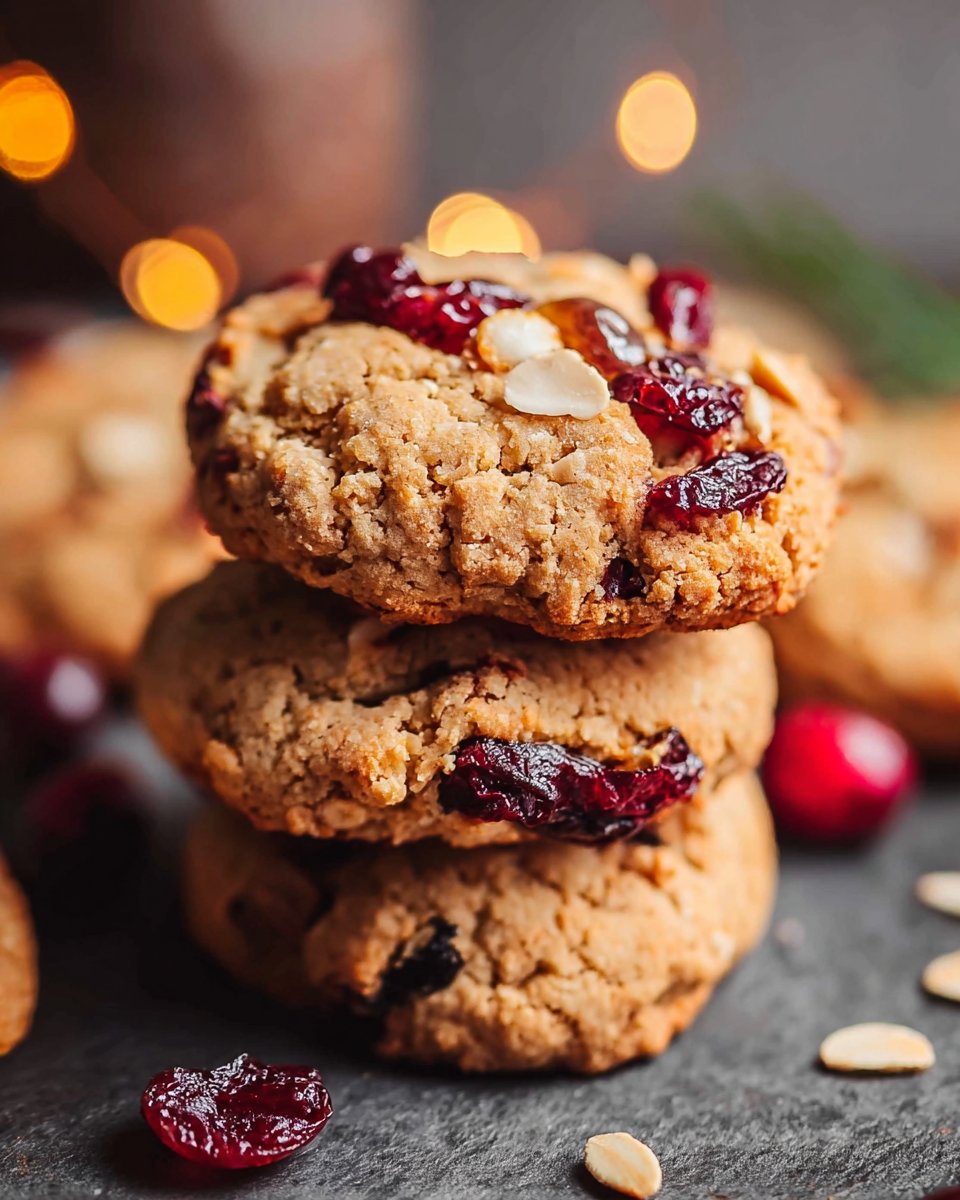 Gluten-Free Almond Flour Cookies with Cranberries and Maple Syrup