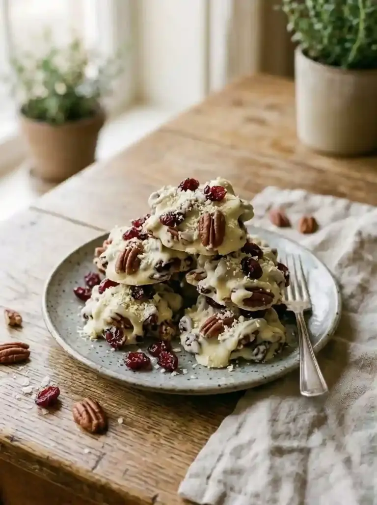 White Chocolate Cranberry Pecan Clusters