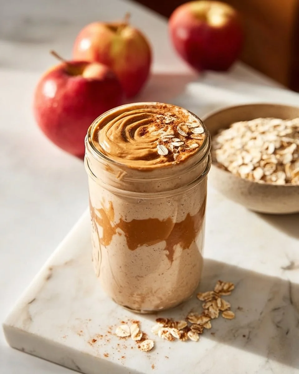 Delicious Apple Cinnamon Smoothie with fresh apples and cinnamon spice