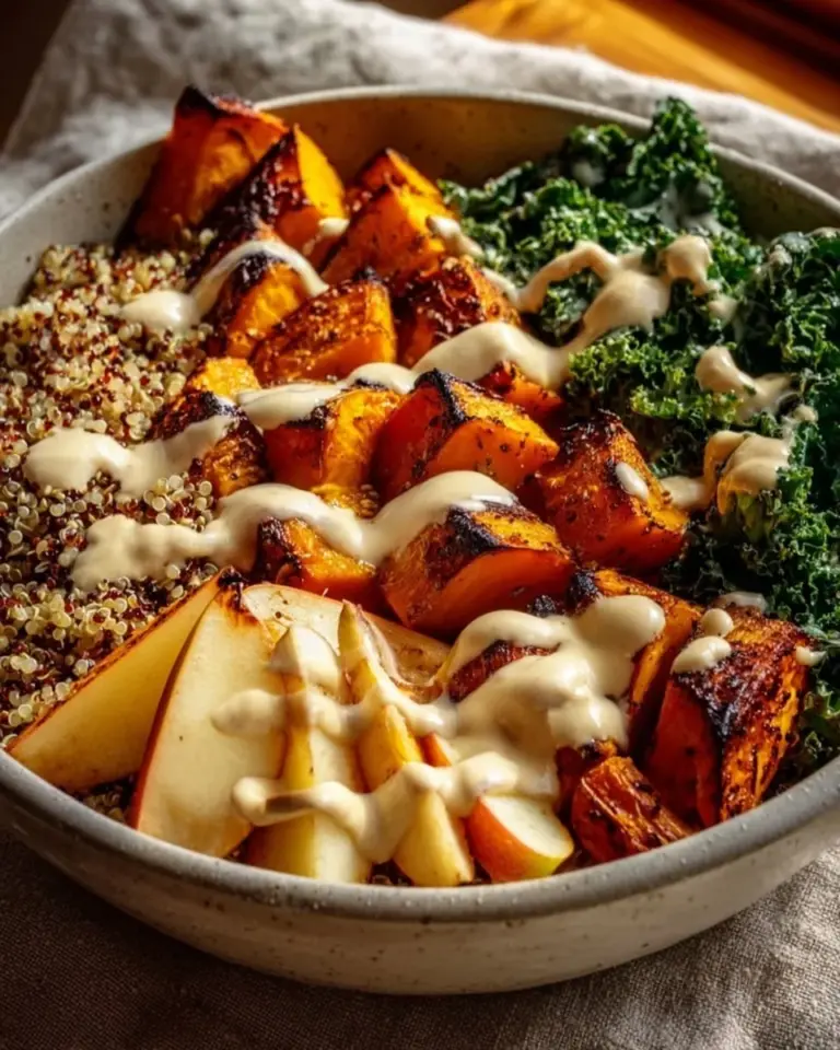 Autumn Glow Quinoa Bowls filled with seasonal vegetables and spices
