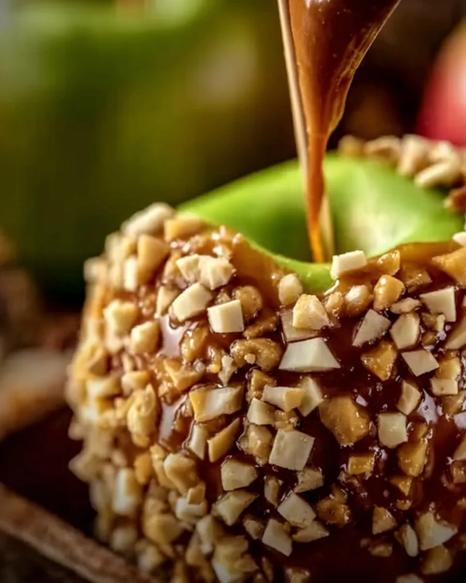 Caramel Apple Cheesecake Dip served in a bowl with apple slices for dipping