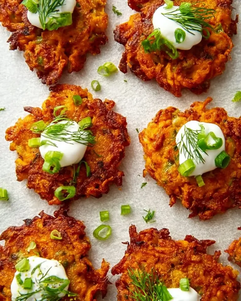 Plate of crispy classic latkes with sour cream and applesauce