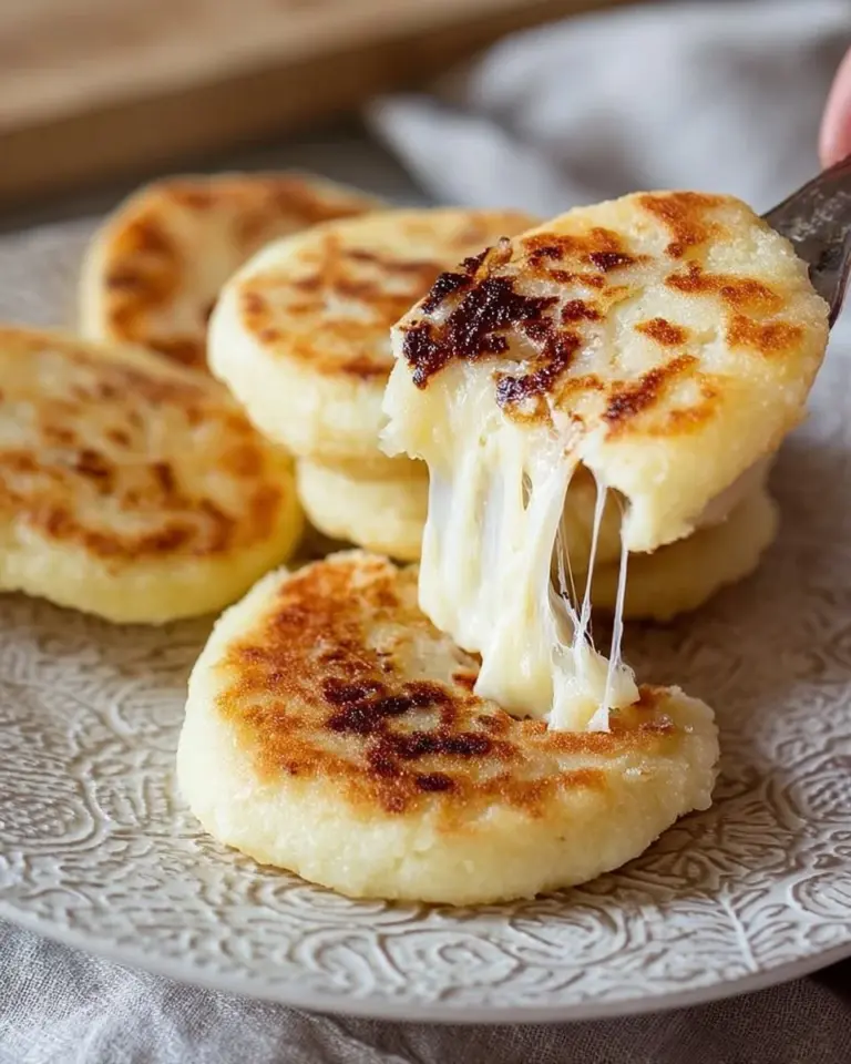Delicious Colombian arepas filled with cheese, ready to be enjoyed.