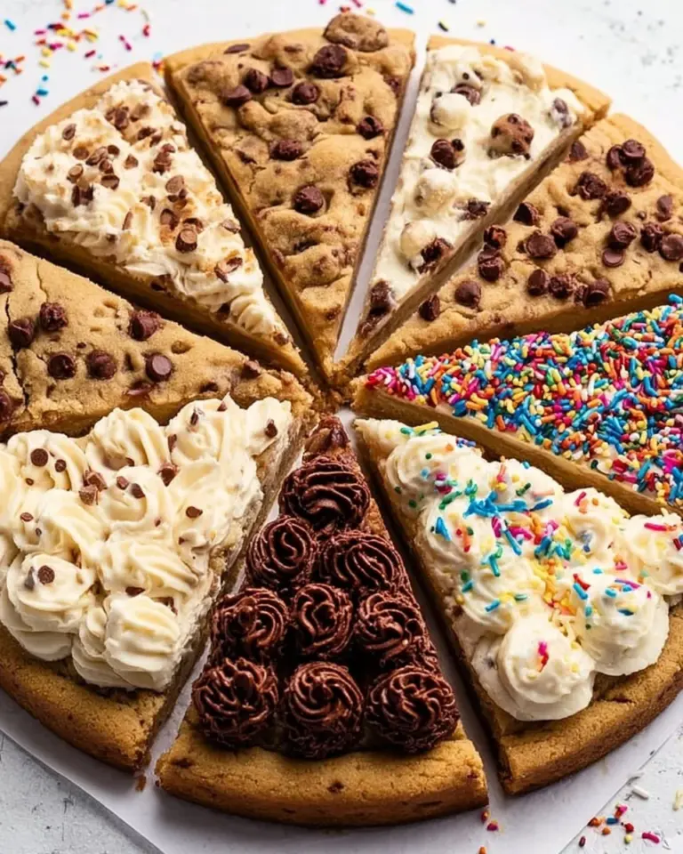Homemade cookie cake ready to serve at a crowd event