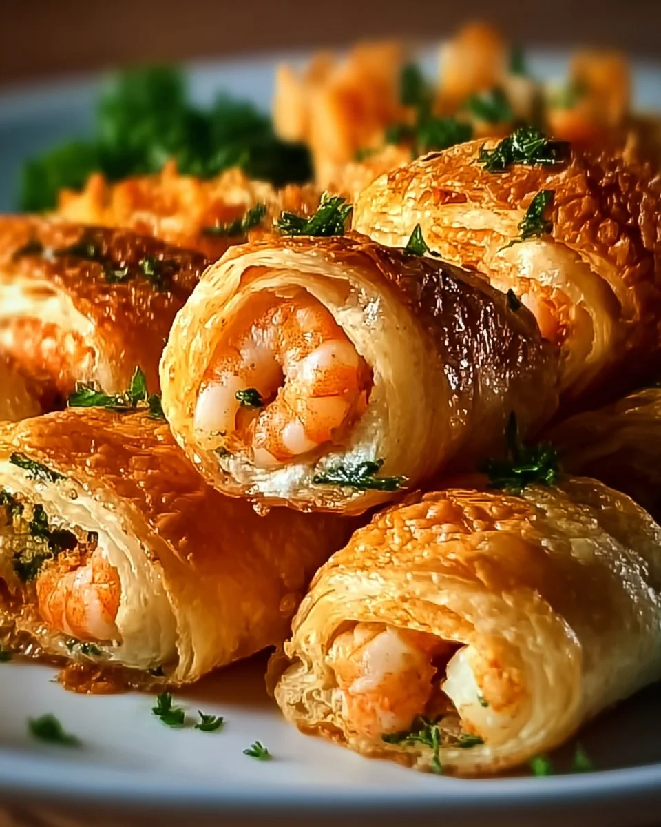 Plate of savory Crab Crescent Bites ready to serve as appetizers