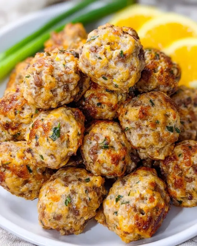 Creamy keto sausage balls featuring crispy bacon, perfect for low-carb diets