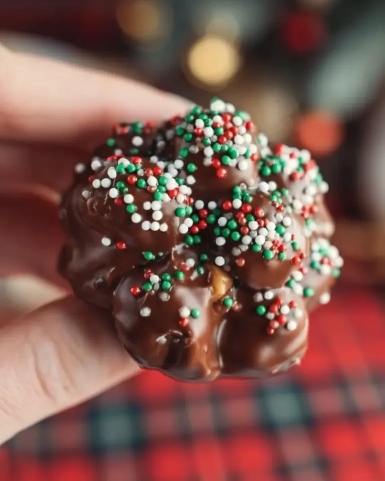 Delicious Crockpot Candy made with chocolate and nuts in a slow cooker