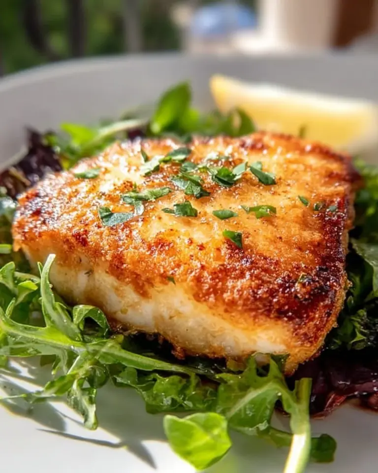 Delicious easy baked mahi mahi topped with herbs and spices.