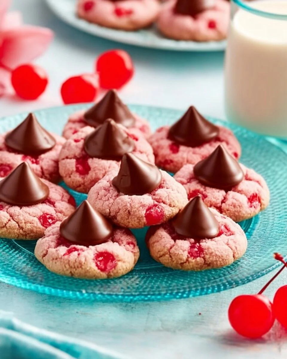 Delicious easy cherry blossom cookies decorated with pink icing and floral designs.