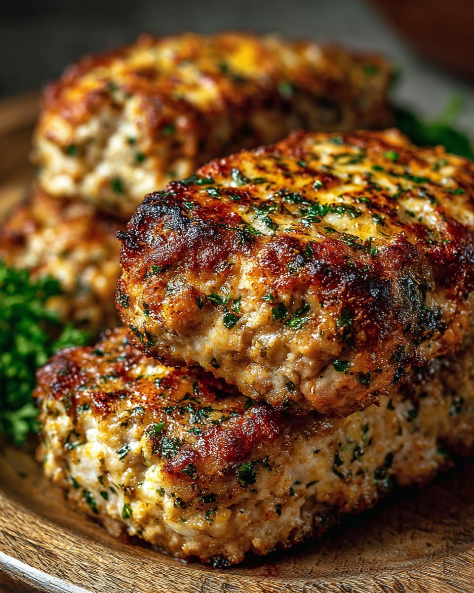 Garlic Parmesan Chicken Meatloaves
