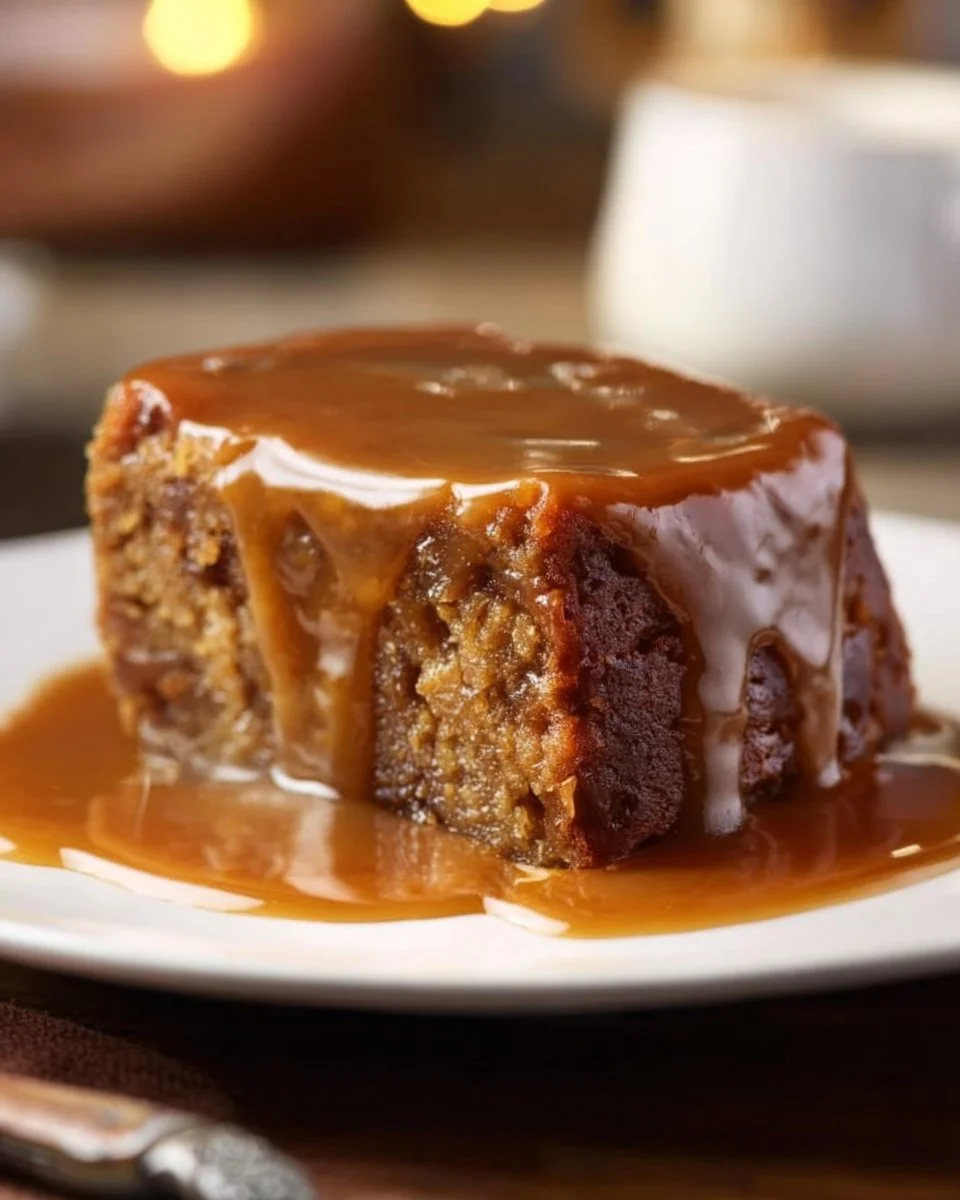 Decadent Gingerbread Pudding Cake topped with cream and spices