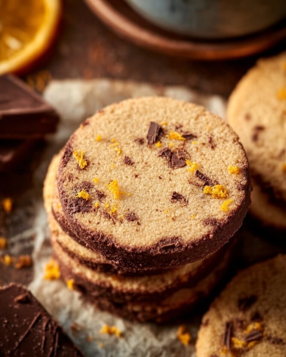 Chocolate Orange Shortbread Cookies