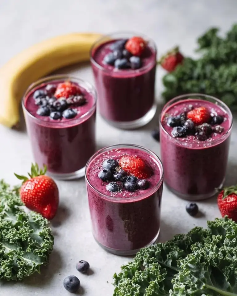 Healthy green smoothie with spinach, banana, and kiwi in a glass