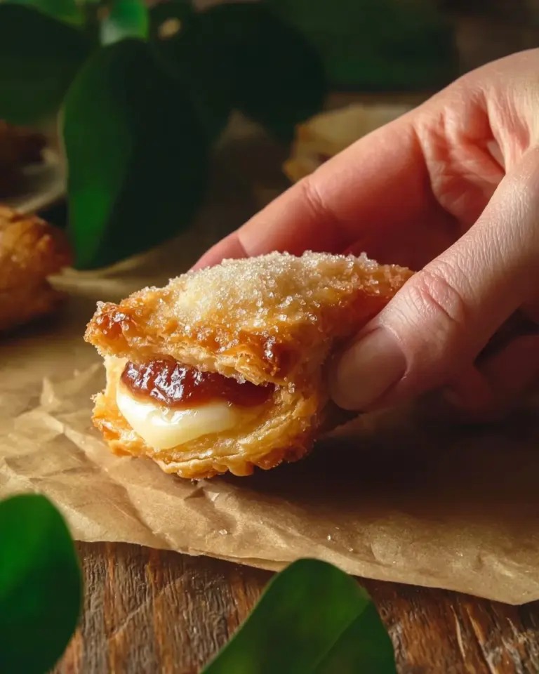 Delicious guava and cream cheese pastry arranged on a plate