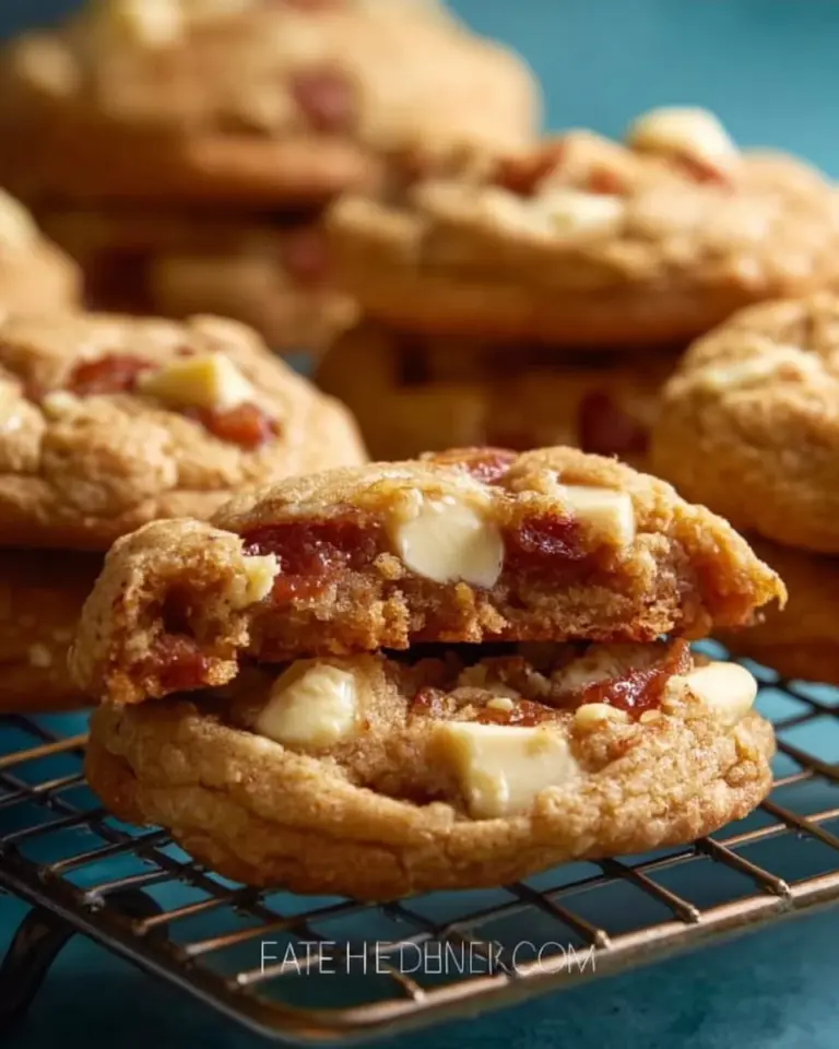 Guava paste and white chocolate cookies on a baking tray
