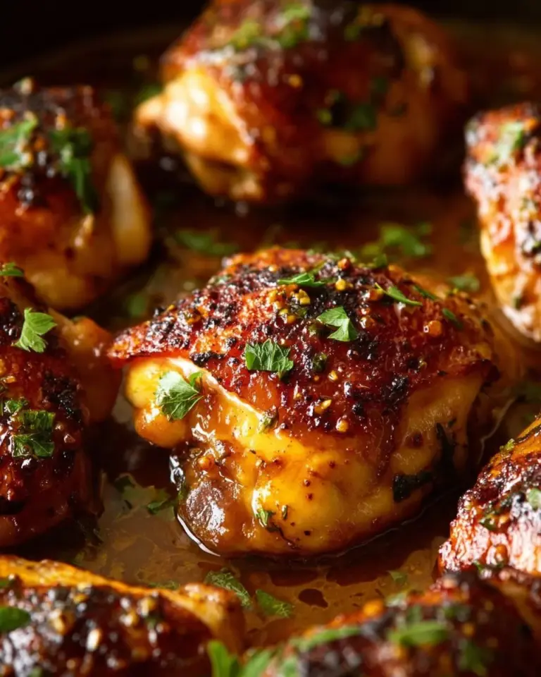 Honey Lemon Pepper Chicken Thighs served with a side of vegetables