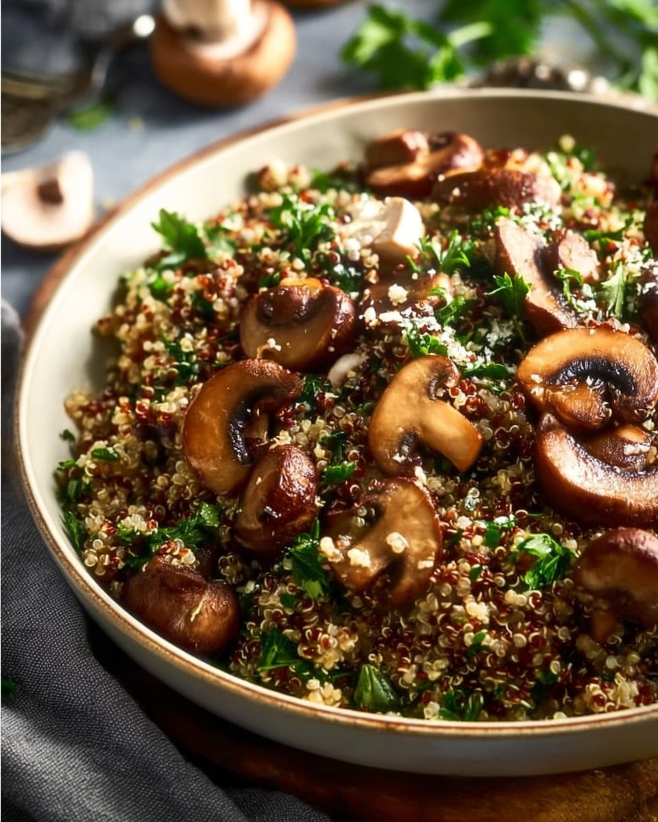 Mushroom Quinoa Salad