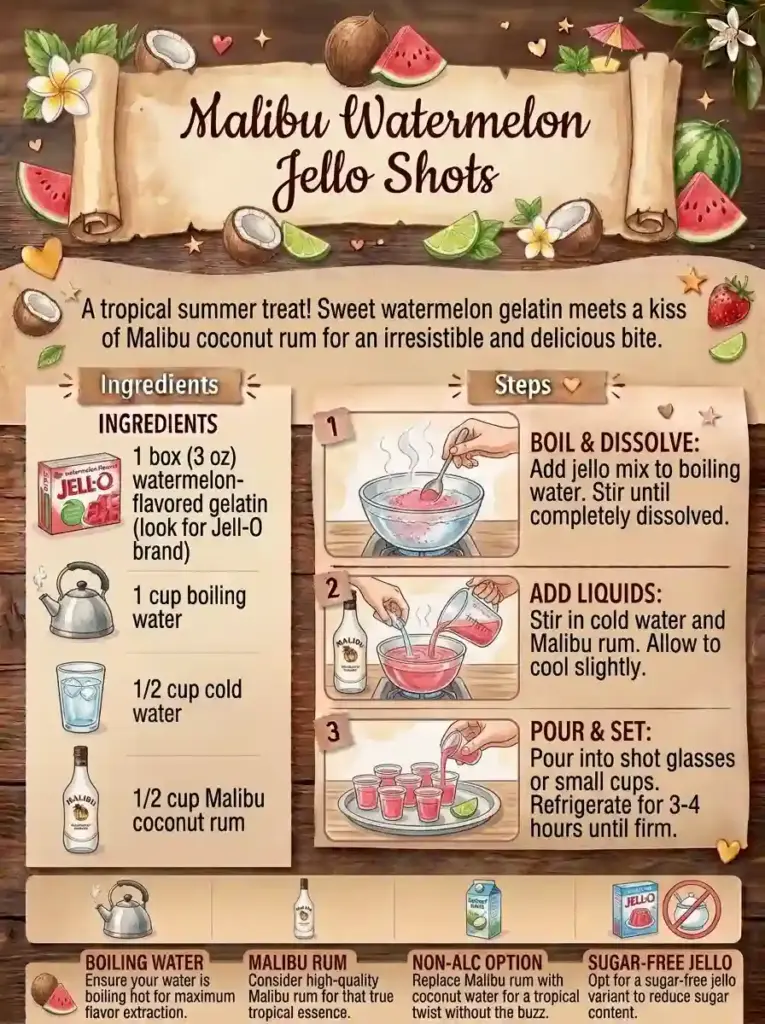 Malibu Watermelon Jello Shots
