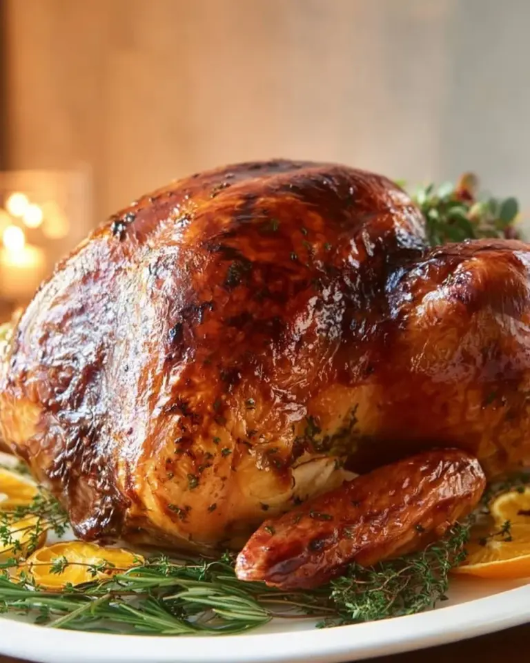 Juicy turkey baked in cheesecloth and white wine for a flavorful dish.
