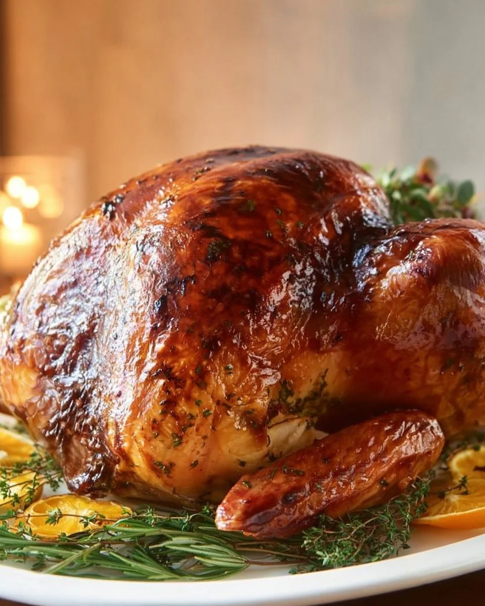 Juicy turkey baked in cheesecloth and white wine for a flavorful dish.