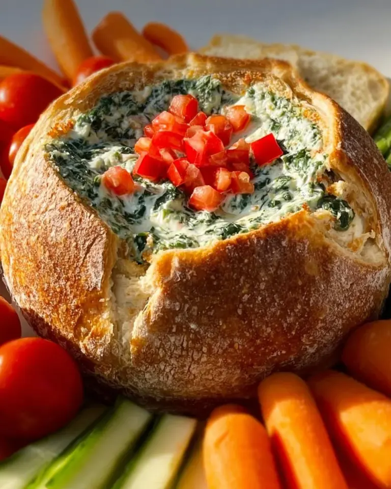 Delicious Knorr Spinach Dip served in a bowl with fresh herbs and tortilla chips