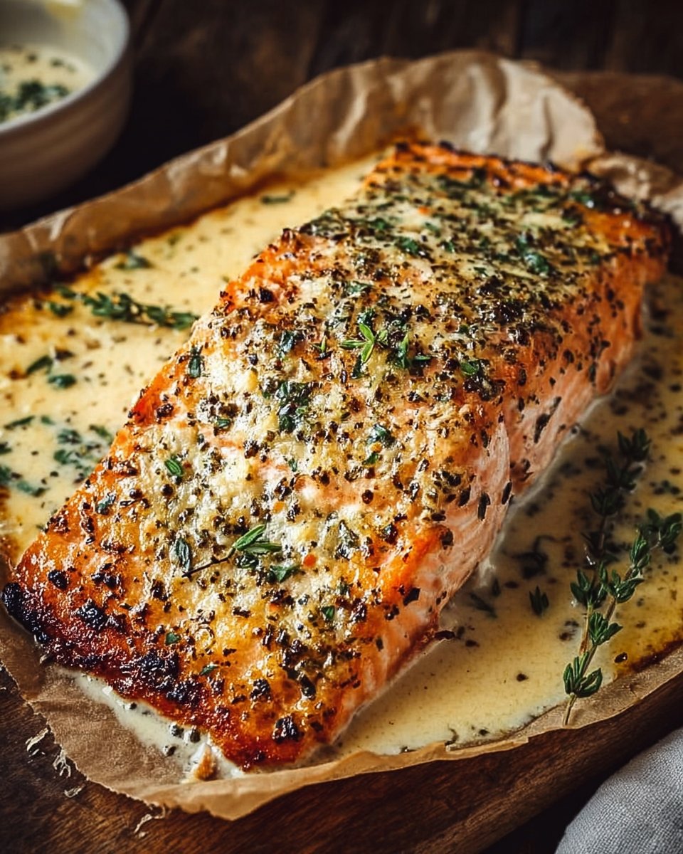 Baked Boursin Salmon