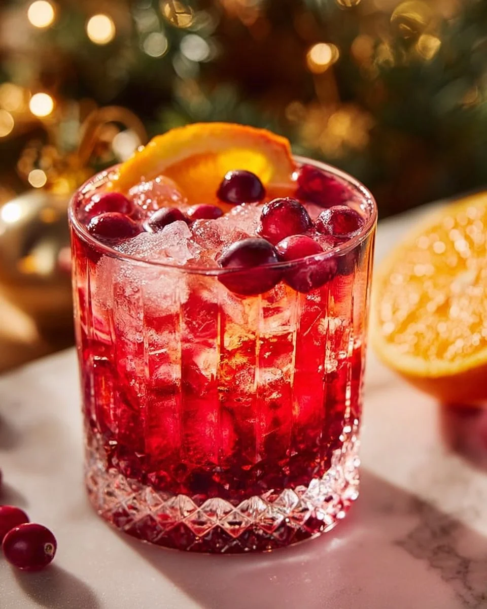 Bowl of non-alcoholic Christmas punch surrounded by festive decorations.
