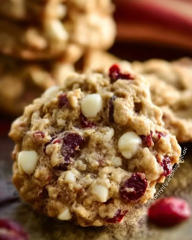 Delicious oatmeal cranberry cookies on a plate